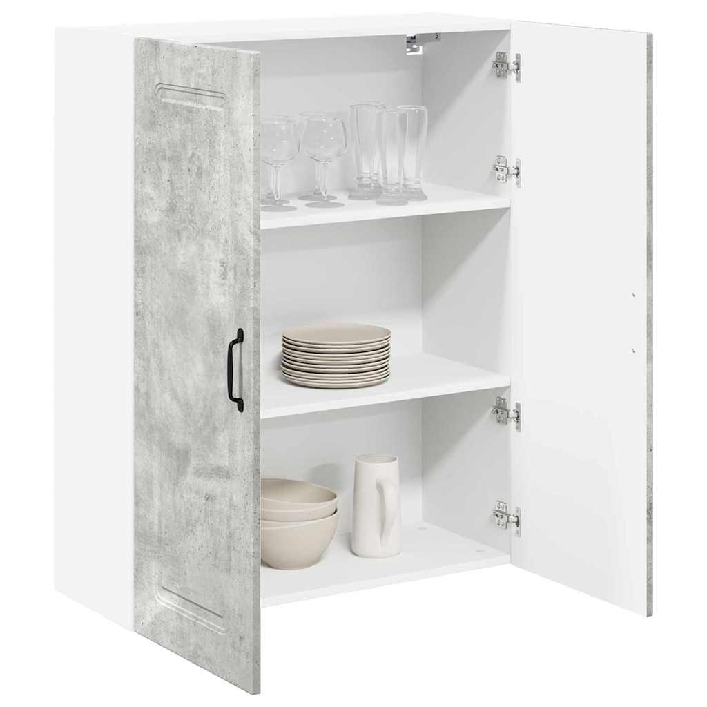 Kitchen Wall Cabinet with Shelf Concrete Grey 80 x 31 x 100 cm